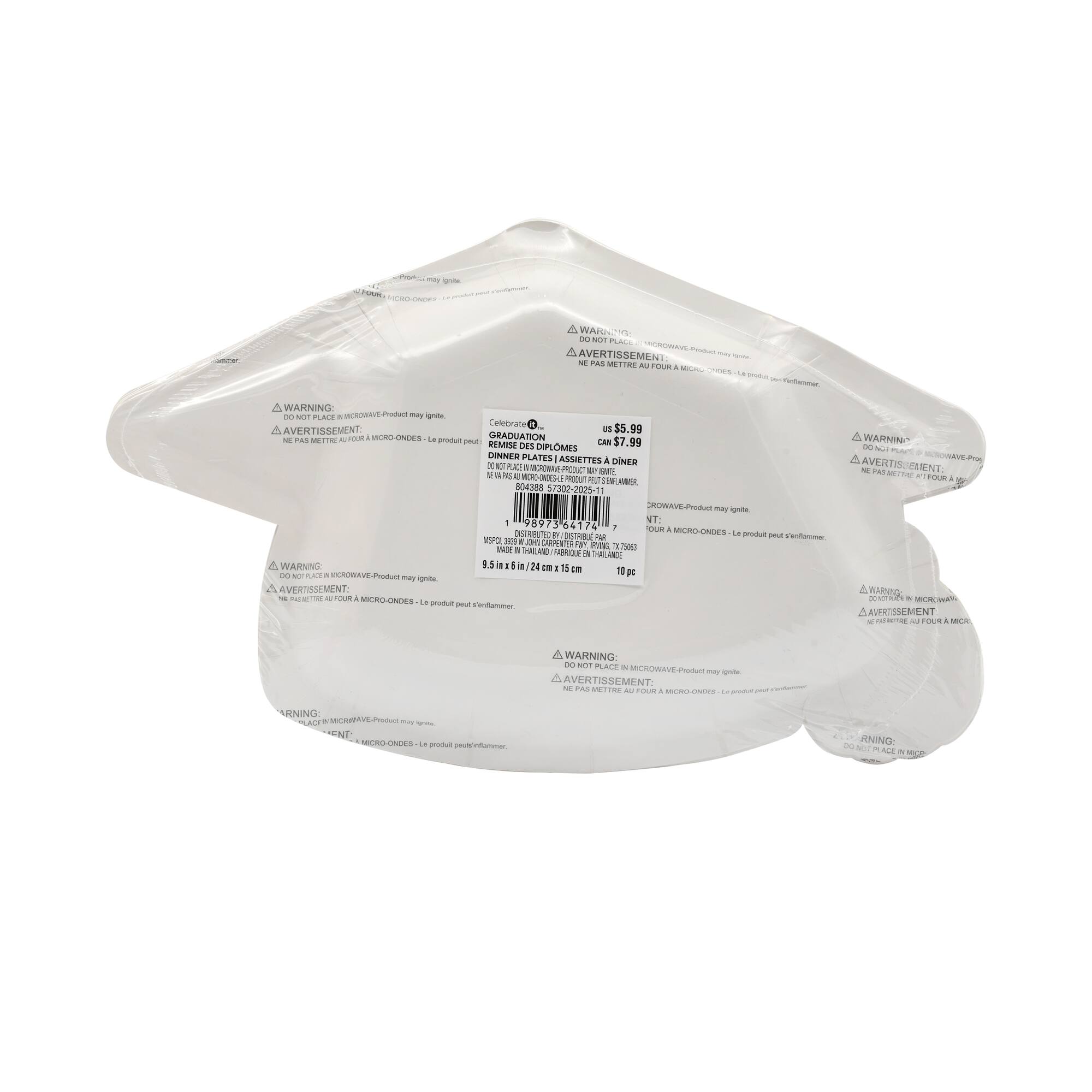 9.5" Graduation Cap Shaped Dinner Plates, 10ct. by Celebrate It™